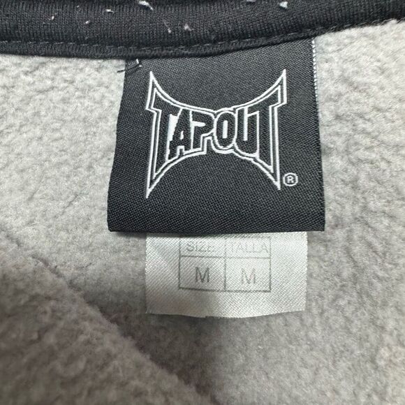 Vintage Tapout Full Zip Hoodie Mens M Red Black Y2K MMA - Picture 2 of 12